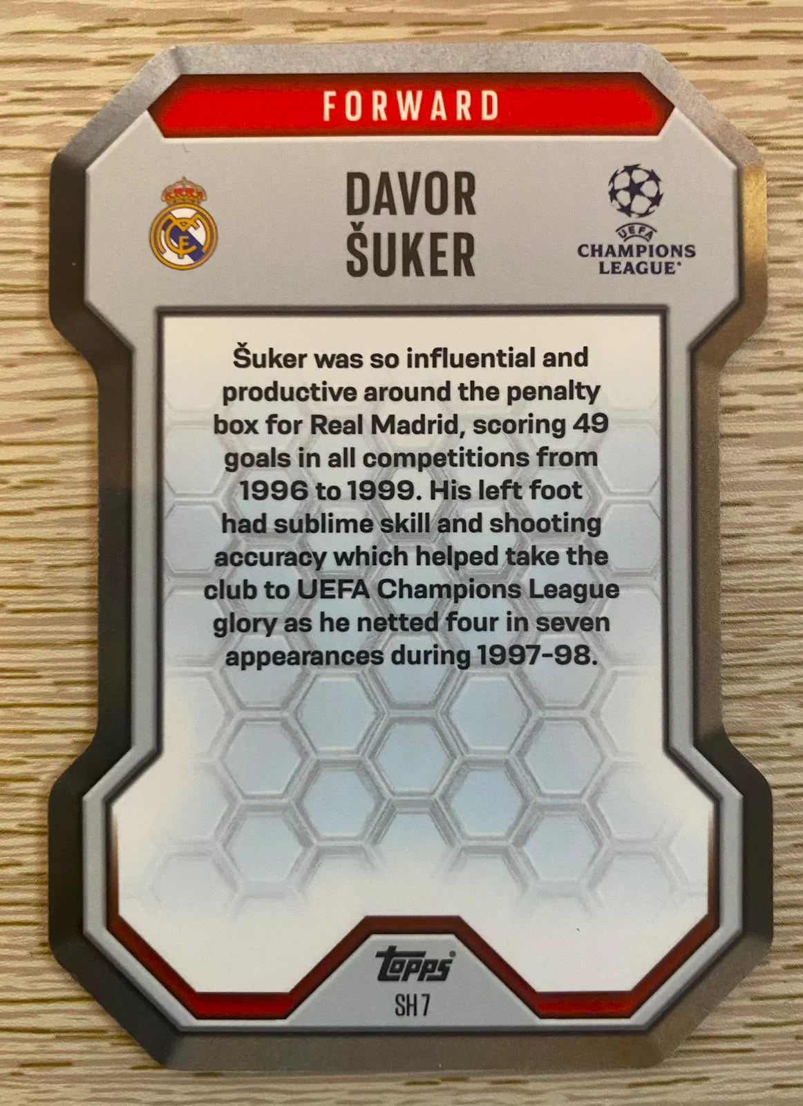 Davor Šuker - Chrome Pro Elite Shield - Topps Match Attax UCC 2024-25