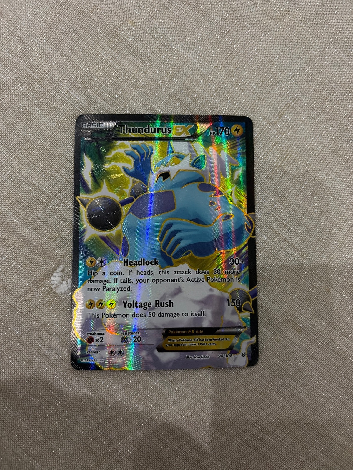 Thundurus EX (98 Full Art) (Roaring Skies)