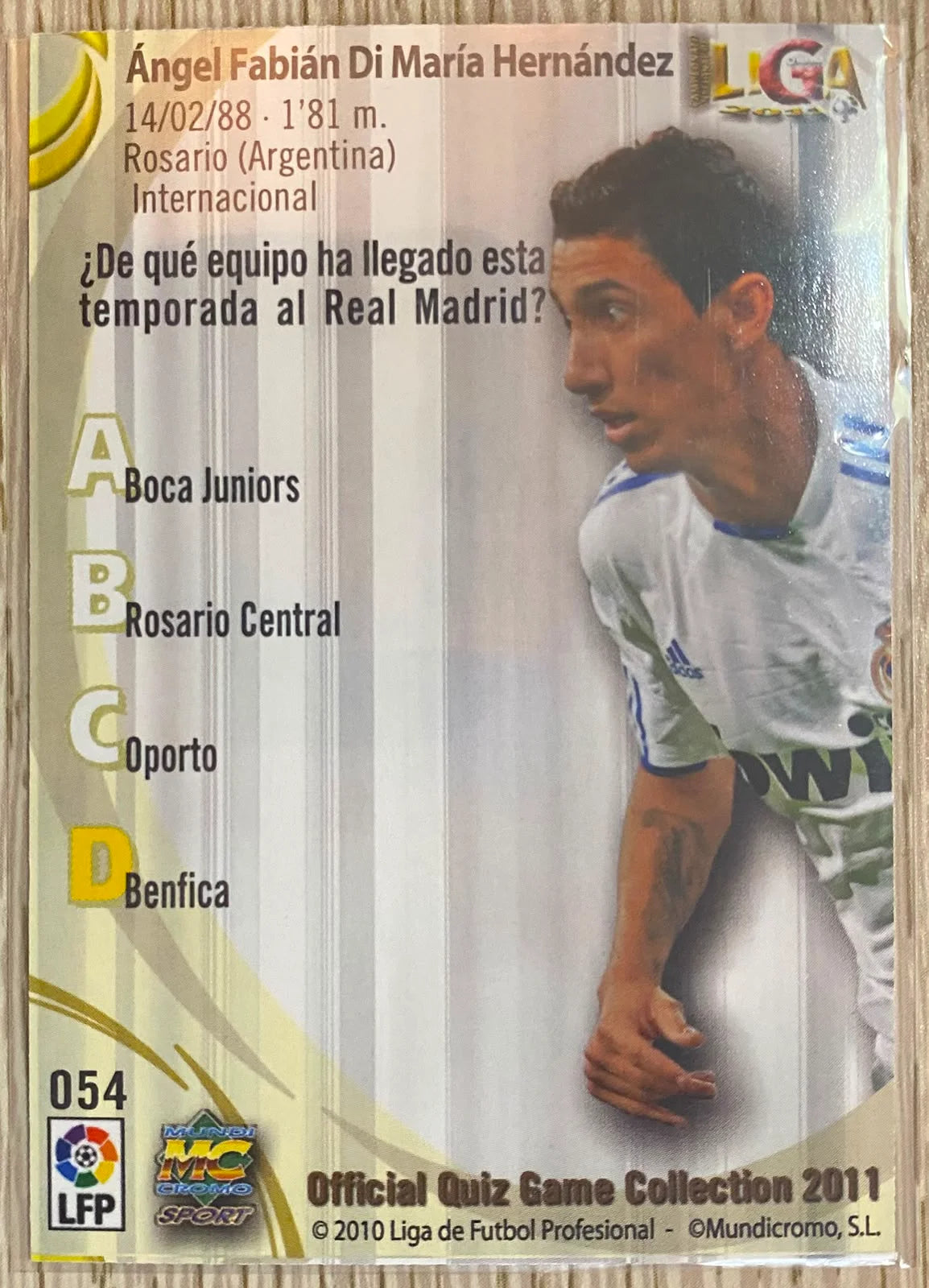 Angel Di María SuperStar - Mundicromo 2010/11 - Retro La Liga Collection