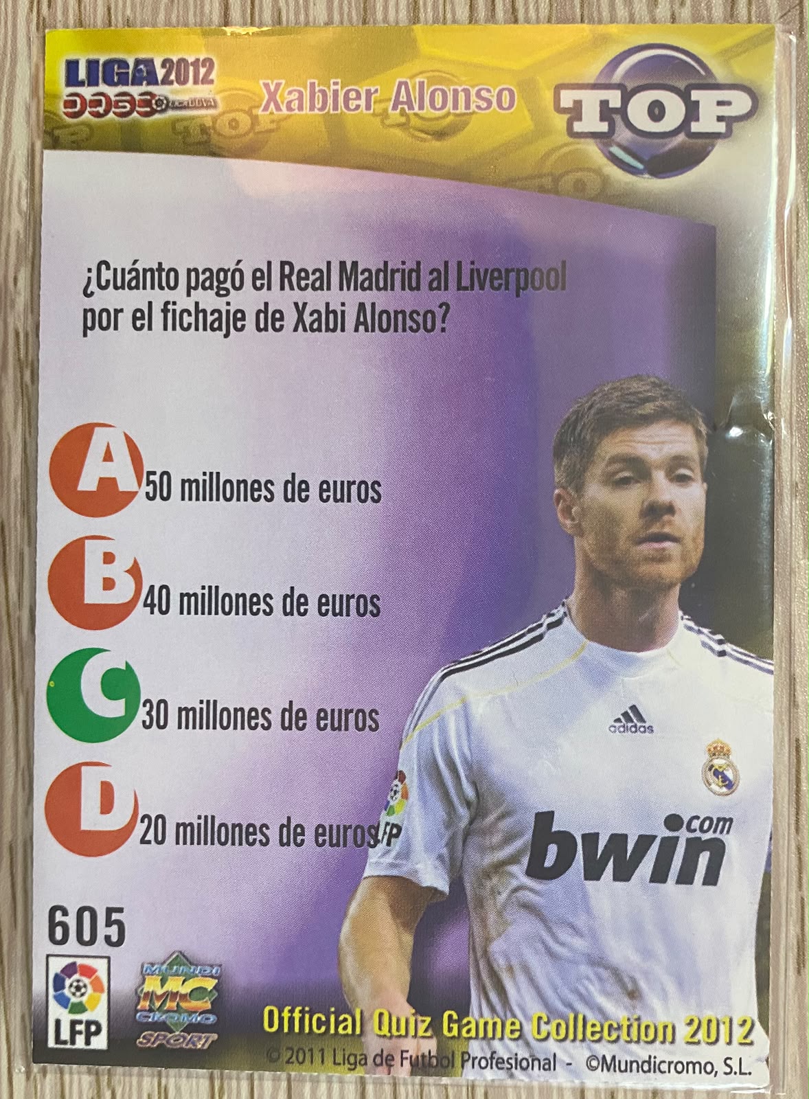 Xabi Alonso Top - Mundicromo 2011/12 - Retro La Liga Collection