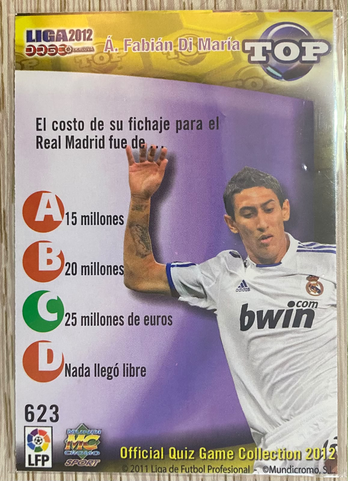 Angel Di María Top - Mundicromo 2011/12 - Retro La Liga Collection