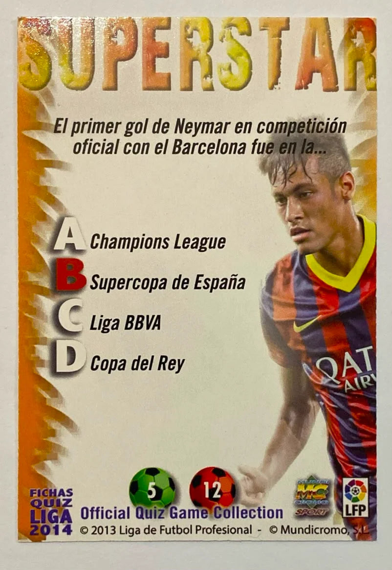 Neymar Superstar - Mundicromo 2013/14 - Retro La Liga Collection