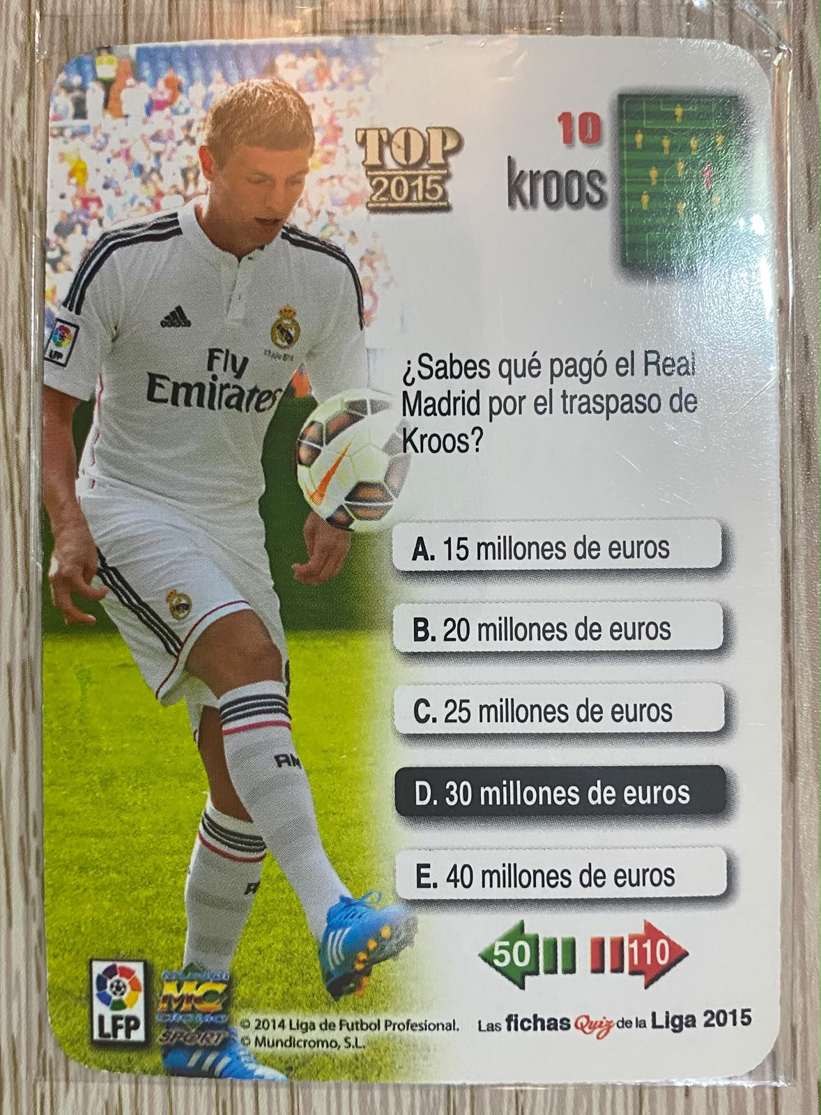 Toni Kroos Top - Mundicromo 2014/15 - Retro La Liga Collection