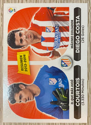 Courtois/Diego Costa CPC Sticker - 2014-15 Panini Liga Este Stickers - Atletico Madrid