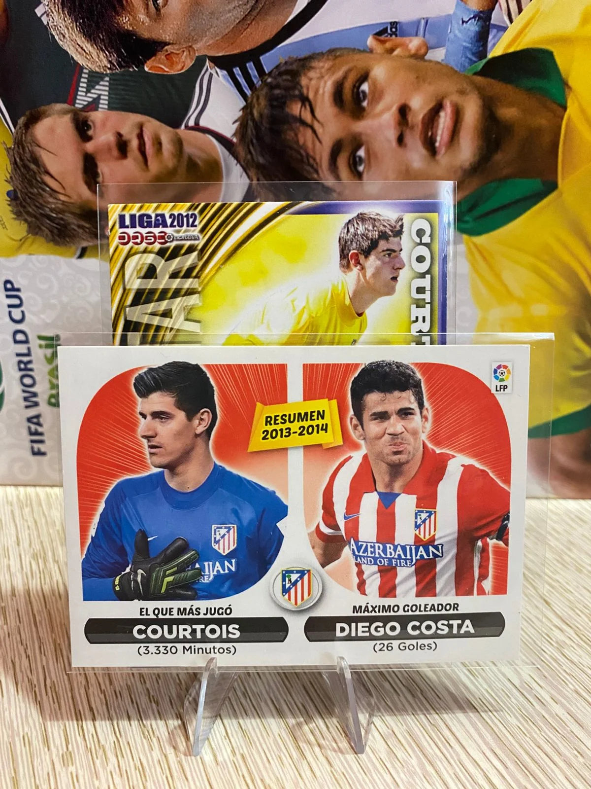 Courtois/Diego Costa CPC Sticker - 2014-15 Panini Liga Este Stickers - Atletico Madrid