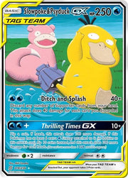 Slowpoke & Psyduck GX (Alternate Full Art) 218/236 (Unified Minds) — PSA 9