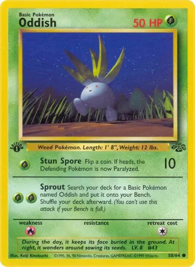 Oddish 58 · 1st Edition (Jungle)