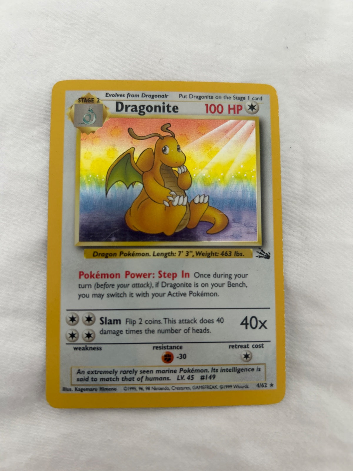 Dragonite 4 · Unlimited Holofoil (Fossil)