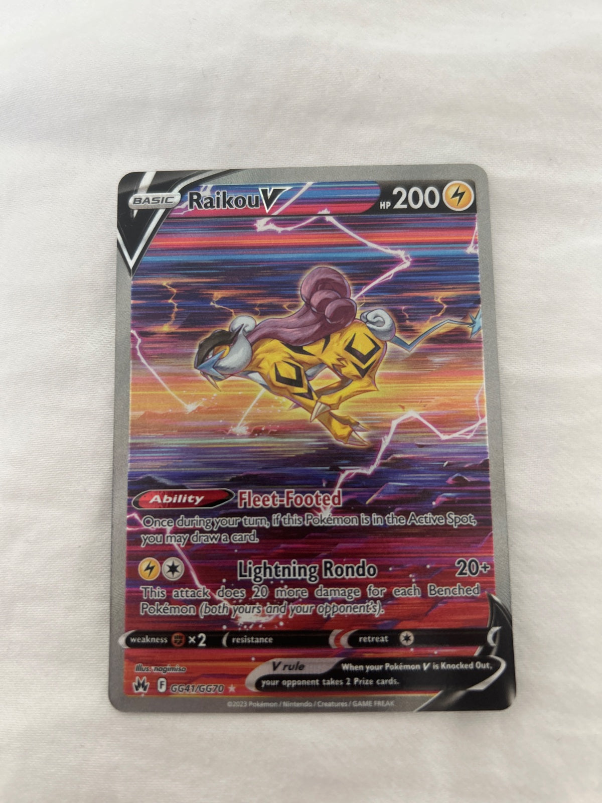 Raikou V GG41/GG70 (Crown Zenith: Galarian Gallery)