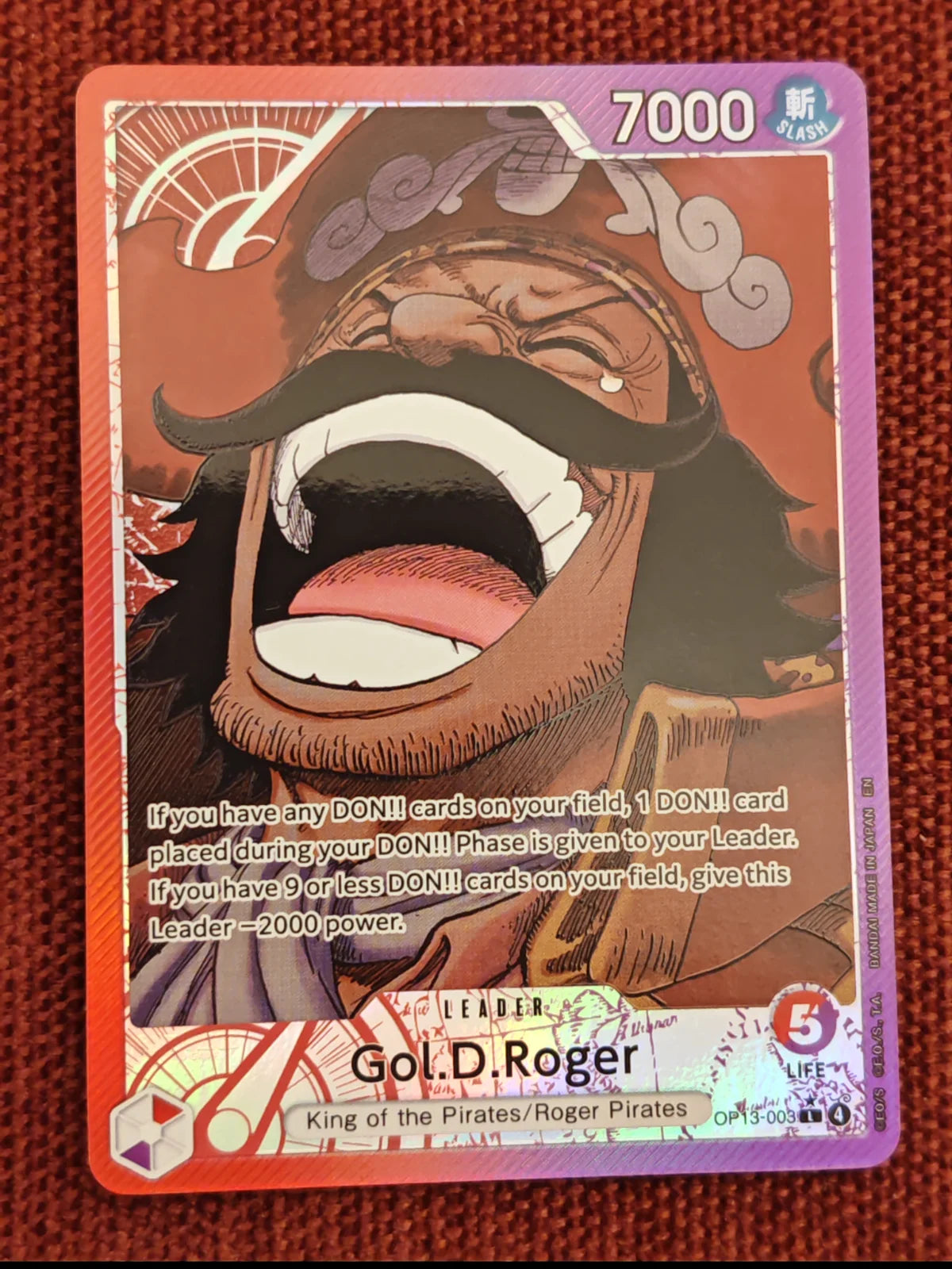 Gol.D.Roger (003) (Alternate Art) OP13-003 (Carrying On His Will)