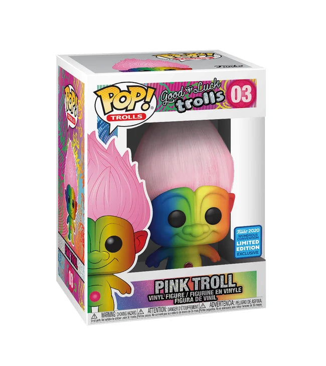 Funko Pop! Trolls: Good Luck Trolls - Pink Troll #03 Funko 2020 Wondrous Convention Limited Edition Exclusive