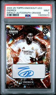 2024-25 Topps Knockout Impact RC Endrick Rookie Orange Holofoil /5 PSA 9