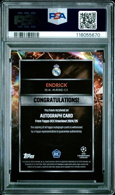 2024-25 Topps Knockout Impact RC Endrick Rookie Orange Holofoil /5 PSA 9