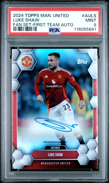 2024 Topps Manchester United Fan Set First Team Autograph #auls Luke Shaw