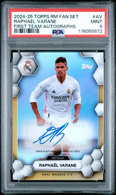 2024 Topps Real Madrid C.f. Official Fan Set Topps Real Madrid First Team Autographs #rv Raphael Varane
