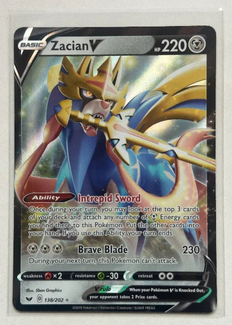 Zacian V 138/202 (Sword & Shield Base Set)