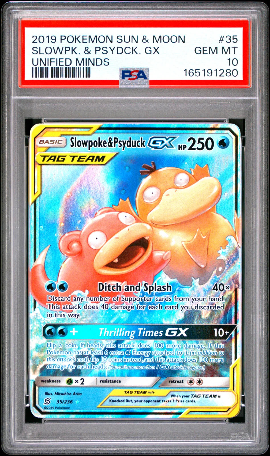 Slowpoke & Psyduck GX 35/236 (Unified Minds) — PSA 10