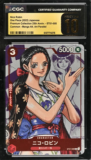 One Piece, Nico Robin, ST01-008, Japanese,  2022, Manga Alt. Art Parallel, PRISTINE 10