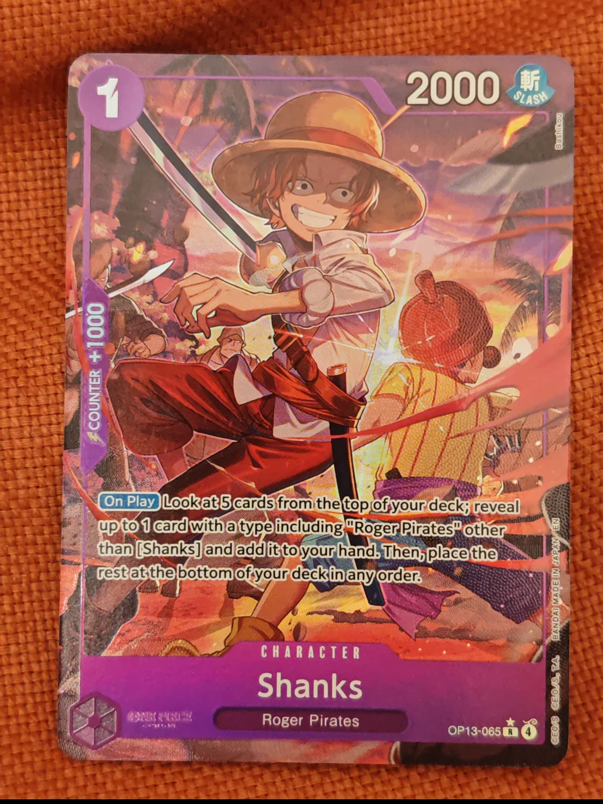 Shanks (065) (Alternate Art) OP13-065 (Carrying On His Will)