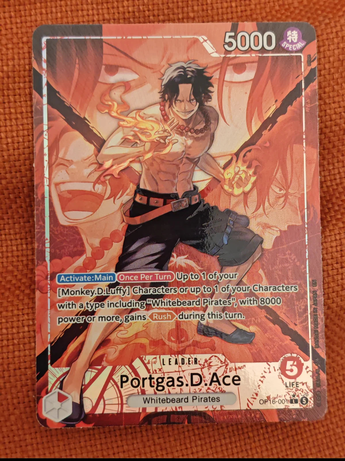 Portgas.D.Ace (Alternate Art) OP16-001 (The Time of Battle)