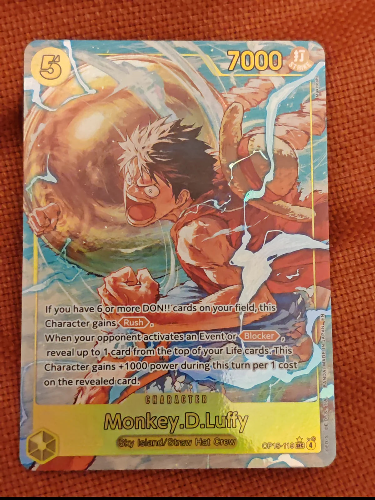 Monkey.D.Luffy (OP15-119) (Alternate Art) (Adventure on Kami's Island)