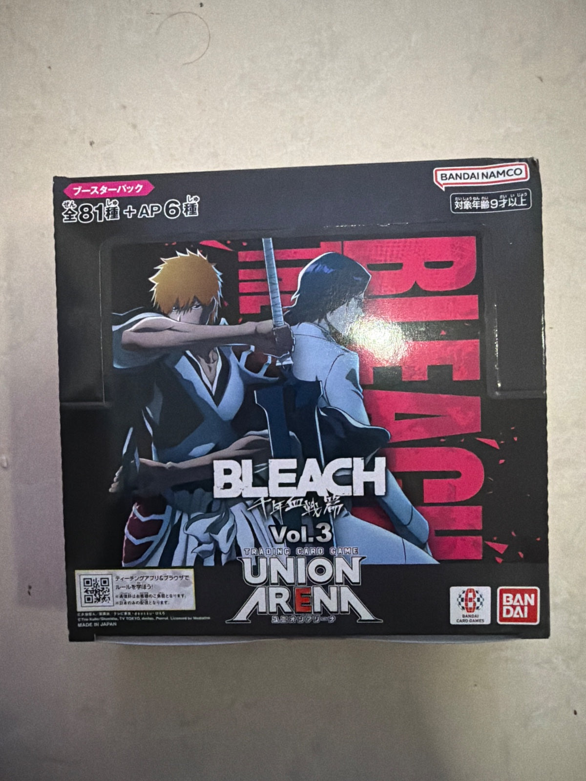 Union Arena Japanese EX15BT Bleach Thousand-Year Blood War Vol.3 Box Sealed