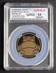 POKEMON Collectible Coin SNORLAX (MEGA Grade 10)