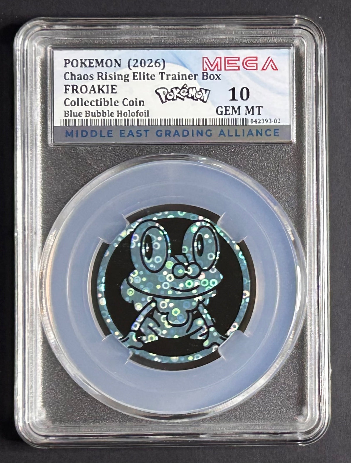 POKEMON Collectible Coin FROAKIE (MEGA Grade 10)
