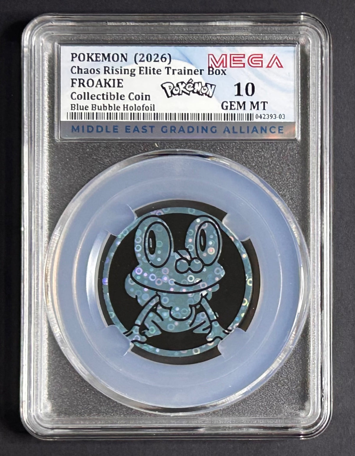 POKEMON Collectible Coin FROAKIE (MEGA Grade 10)