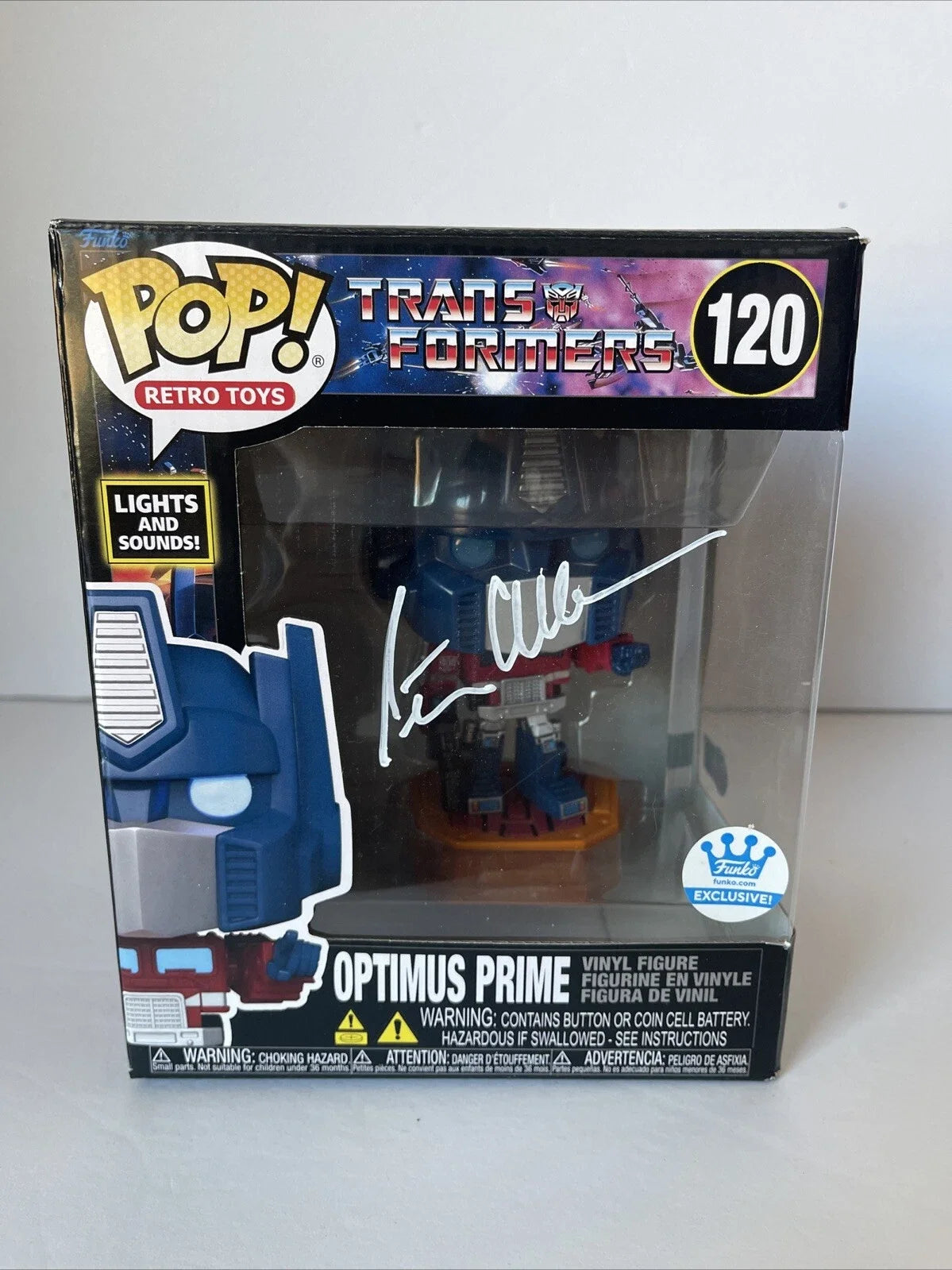 PETER CULLEN Signed Transformers OPTIMUS PRIME 120 Funko Pop Beckett QR