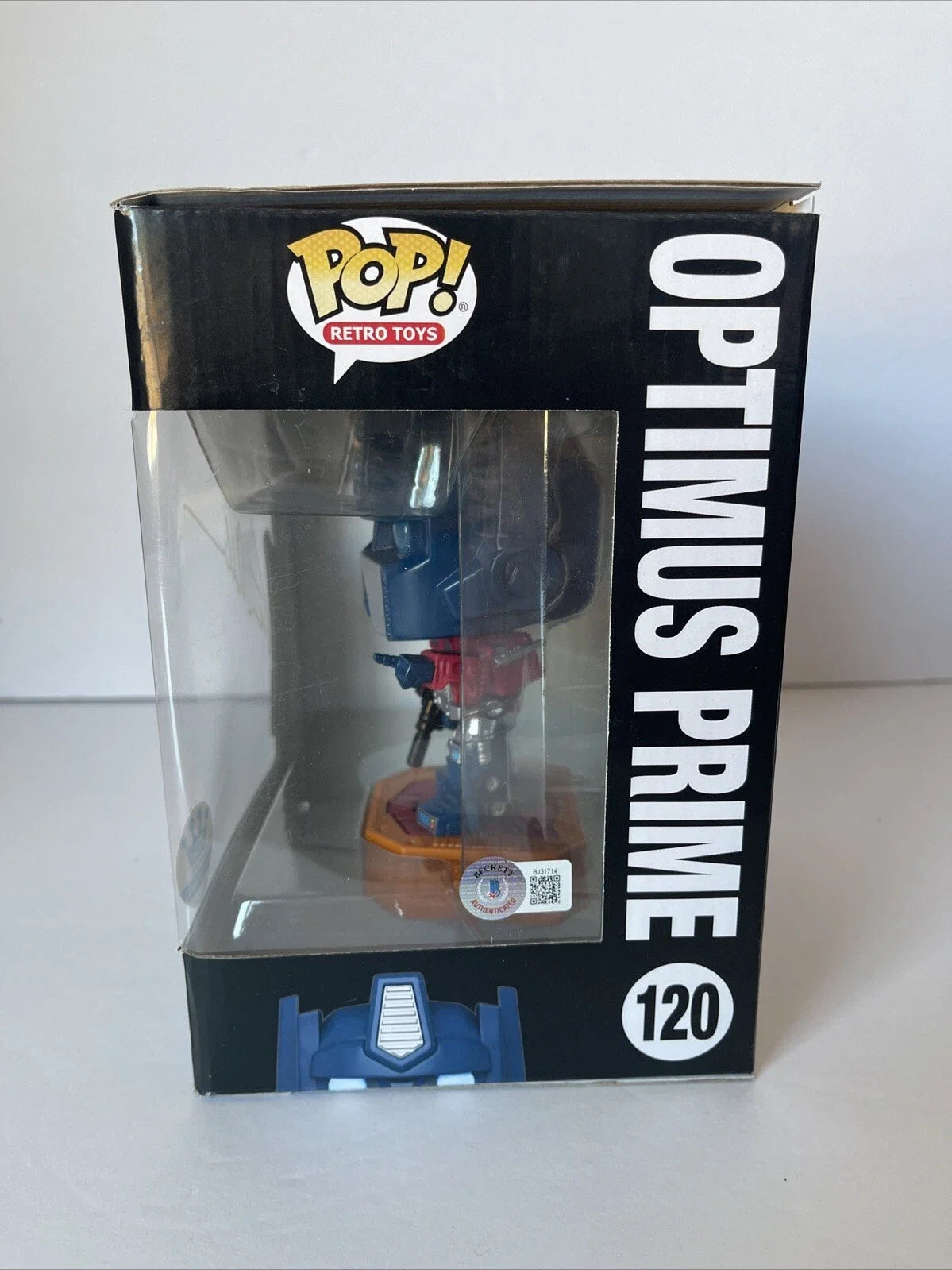 PETER CULLEN Signed Transformers OPTIMUS PRIME 120 Funko Pop Beckett QR