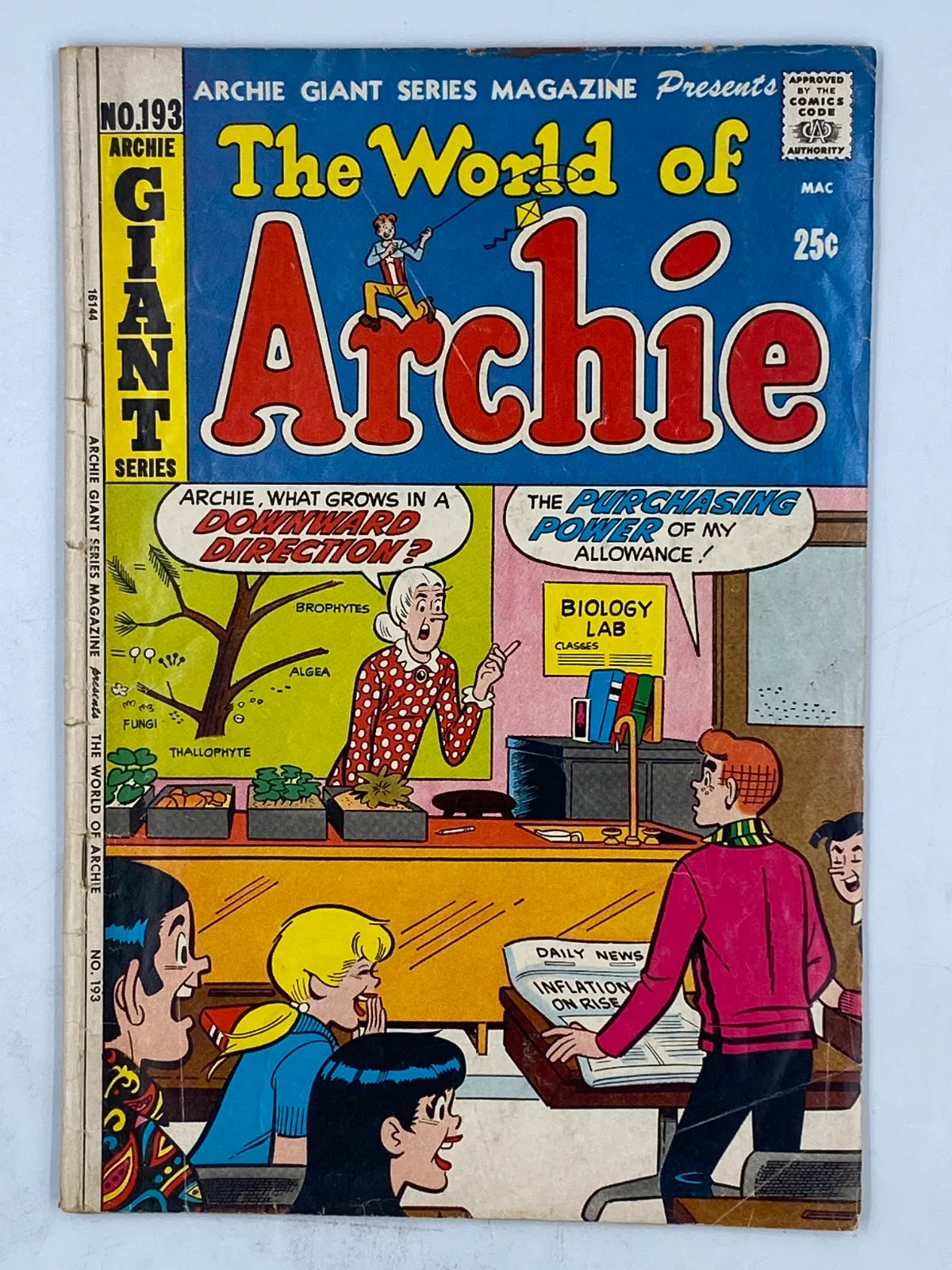 Archie Giant Series Magazine #193, titled "The World of Archie" ( S\N 383 )