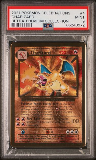 Charizard (Celebrations Metal Card) 004/102 (Miscellaneous Cards & Products) — PSA 9