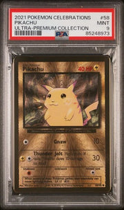 Pikachu (Celebrations Metal Card) 058/102 (Miscellaneous Cards & Products) — PSA 9