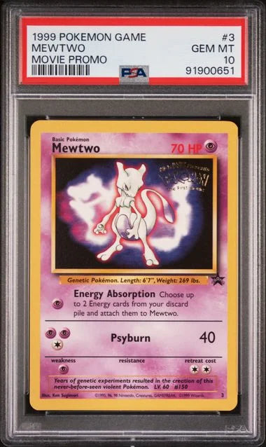 Mewtwo (Movie Promo) 03/53 (WoTC Promo) — PSA 10