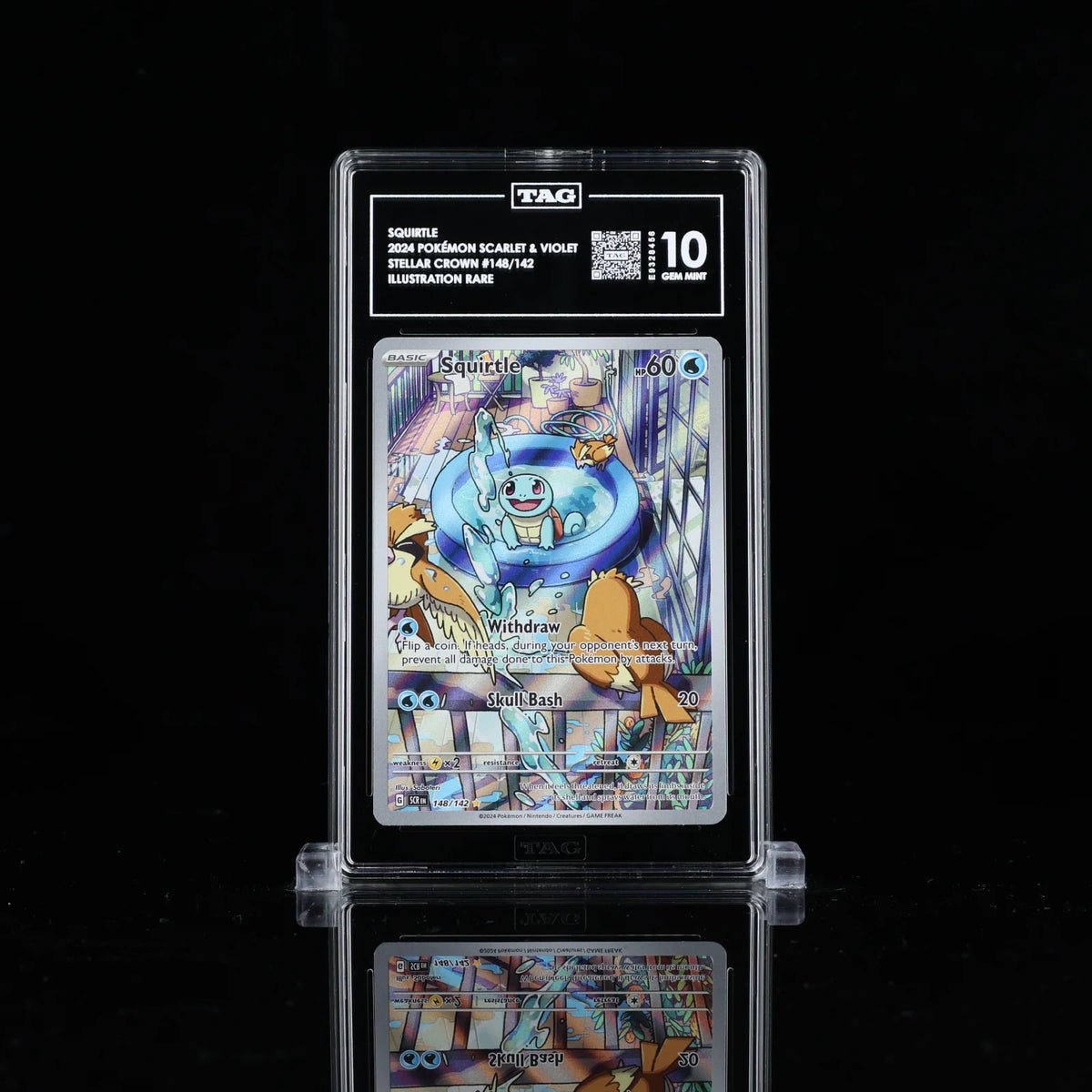 Squirtle 148/142 (Stellar Crown) — TAG 10