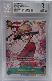 One Piece,  OP13-118, English, Monkey D. Luffy, ALT ART SEC, BGS 9