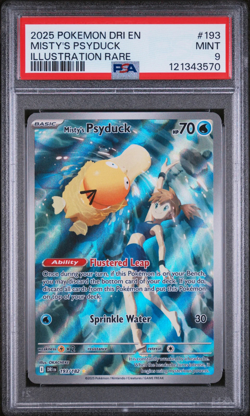 Misty's Psyduck 193/182 (Destined Rivals) — PSA 9
