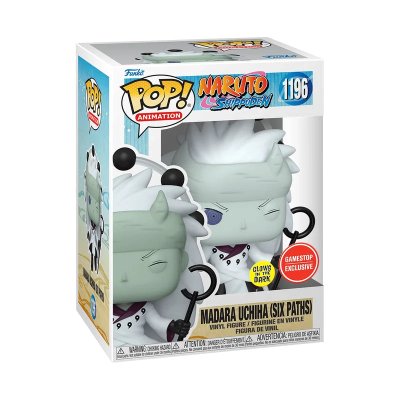 Funko Pop! Animation : Naruto Shippuden - Madara Uchiha (Six Paths) #1196 *Glows In The Dark* Gamestop Exclusive