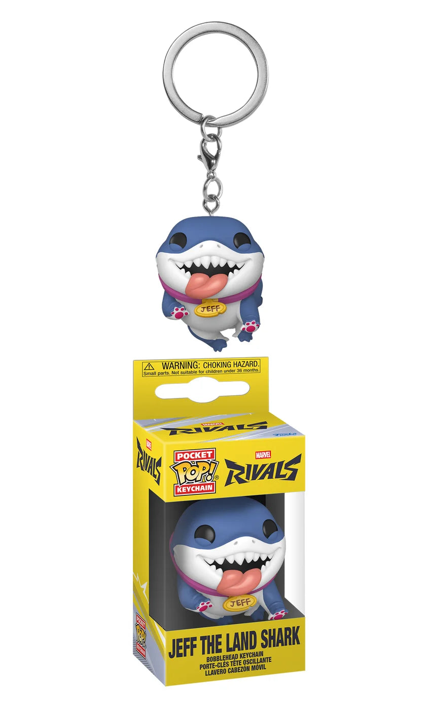 Funko Pocket Pop! Keychain : Marvel Rivals - Jeff The Land Shark Keychain
