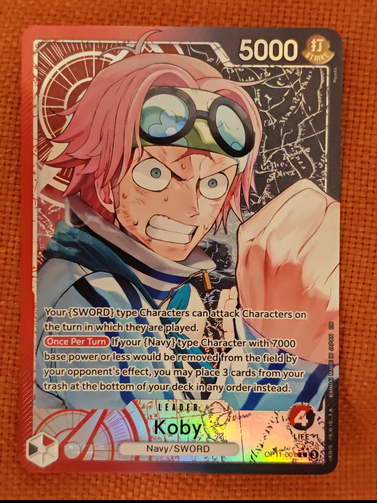 Koby (Alternate Art) OP11-001 (A Fist of Divine Speed)
