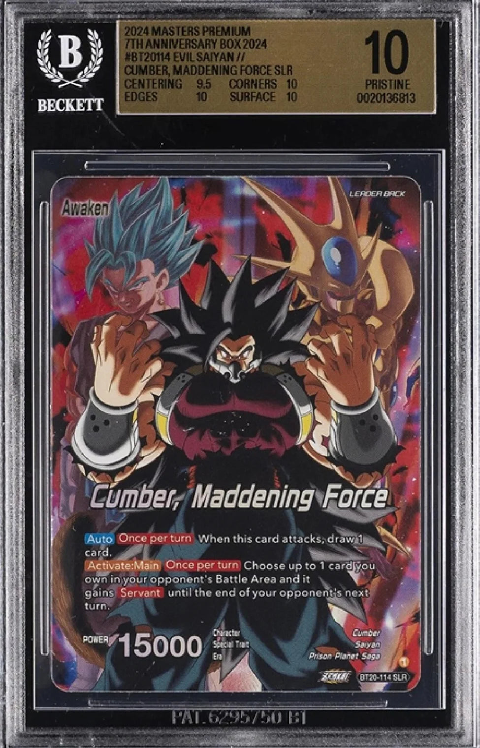 Evil Saiyan  BT20-114 BGS 10 (Pristine)
