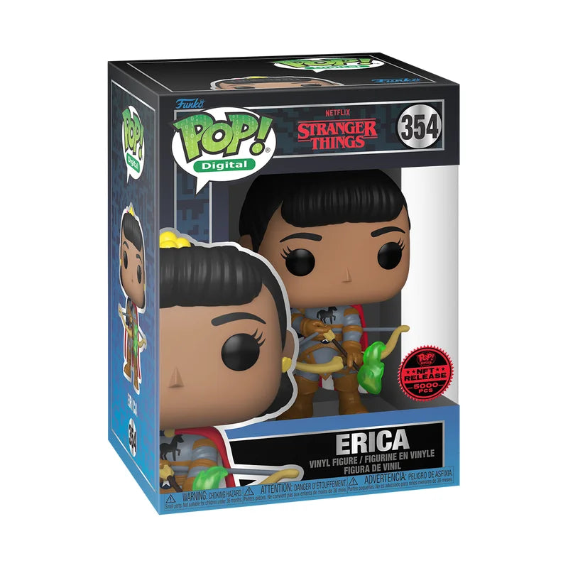 Funko POP! LE 5000 Ultra  Stranger Things - Erica #354 Pieces NFT Digital Limited Edition Exclusive