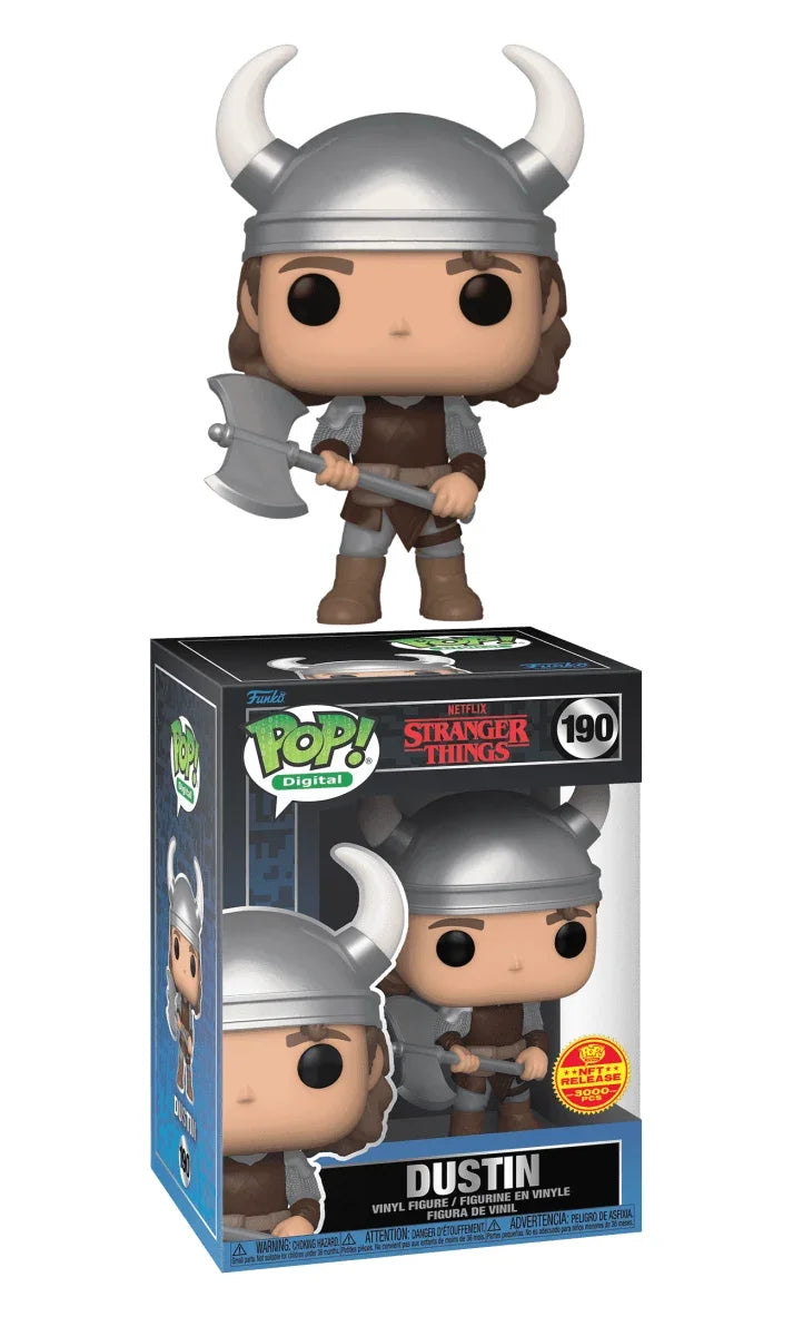 Funko POP! LE 3000 Pcs Stranger Things - Dustin #190 NFT Digital Release Exclusive