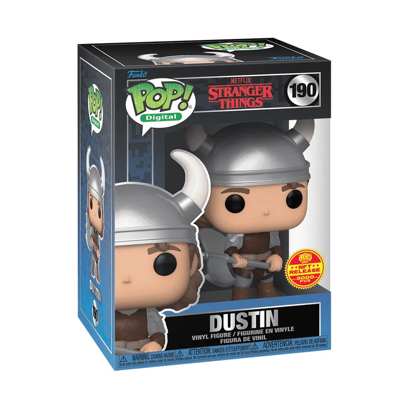 Funko POP! LE 3000 Pcs Stranger Things - Dustin #190 NFT Digital Release Exclusive
