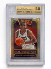 2013-14 Panini Select Giannis Antetokounmpo Draft Selections RC BGS 9.5