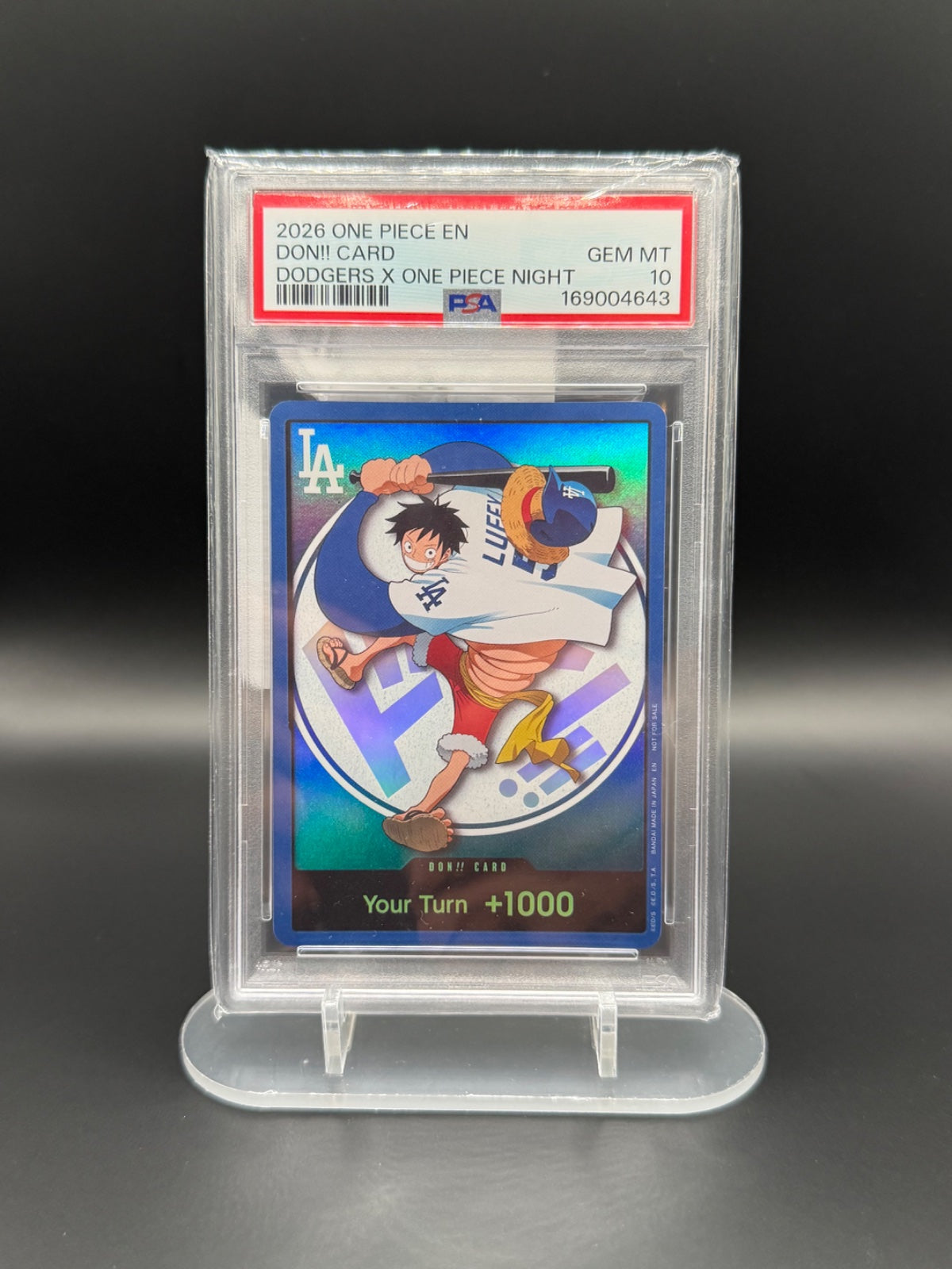 DON!! Card (LA Dodgers 2026 Promo) (One Piece Promotion Cards) — PSA 10