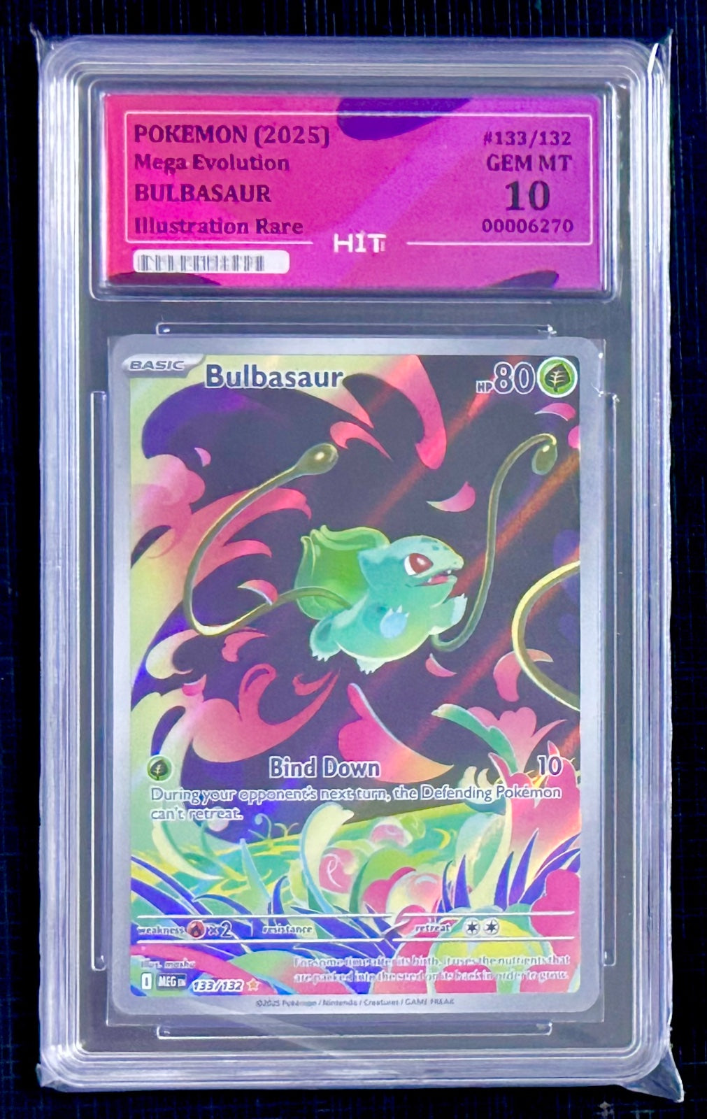 2025 BULBASAUR  - Illustration Rare 133/132 (HIT Grade 10 GEM MT)