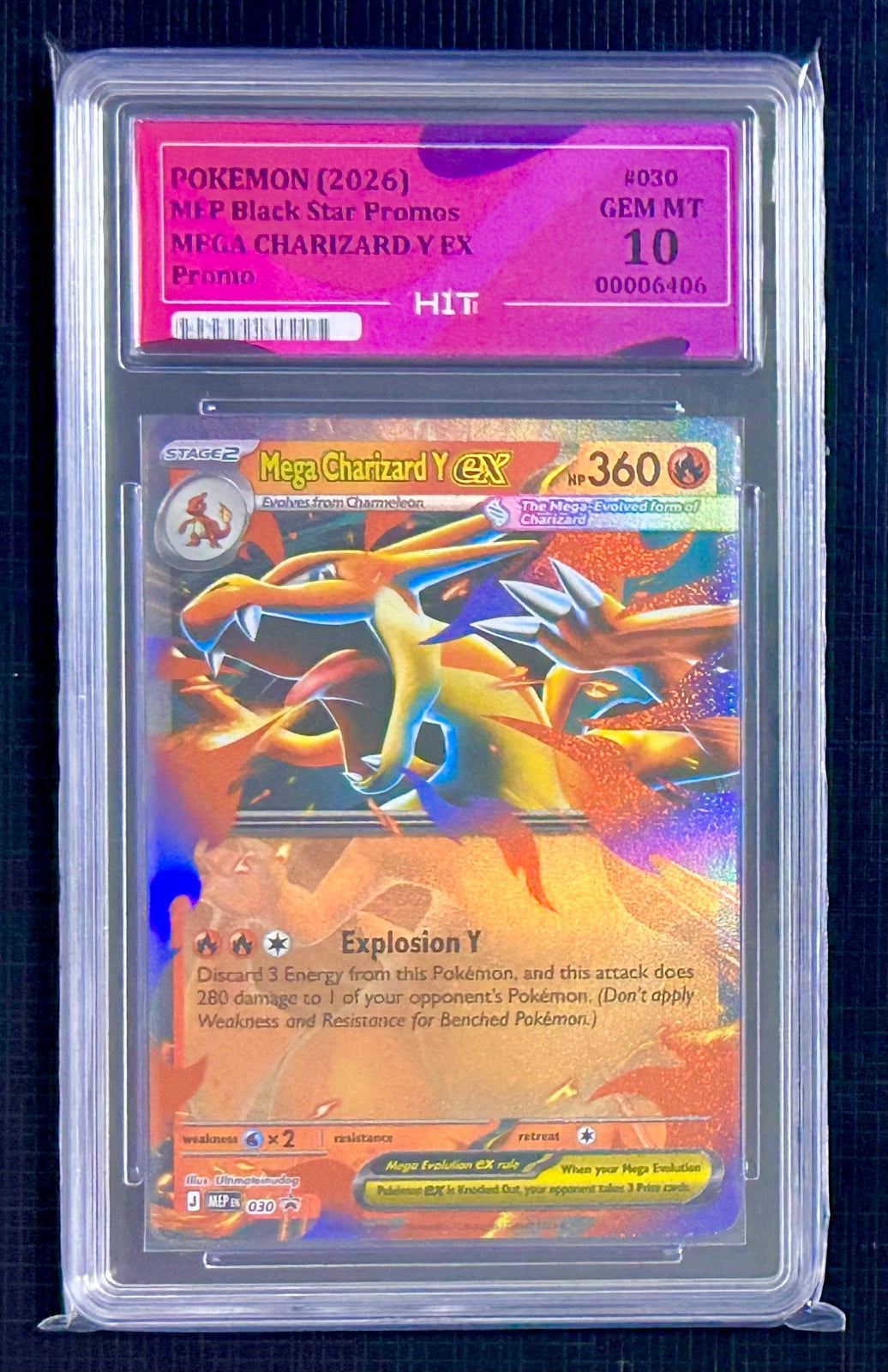 2026 MEGA CHARIZARD Y EX  - Promo 030 (HIT Grade 10 GEM MT)