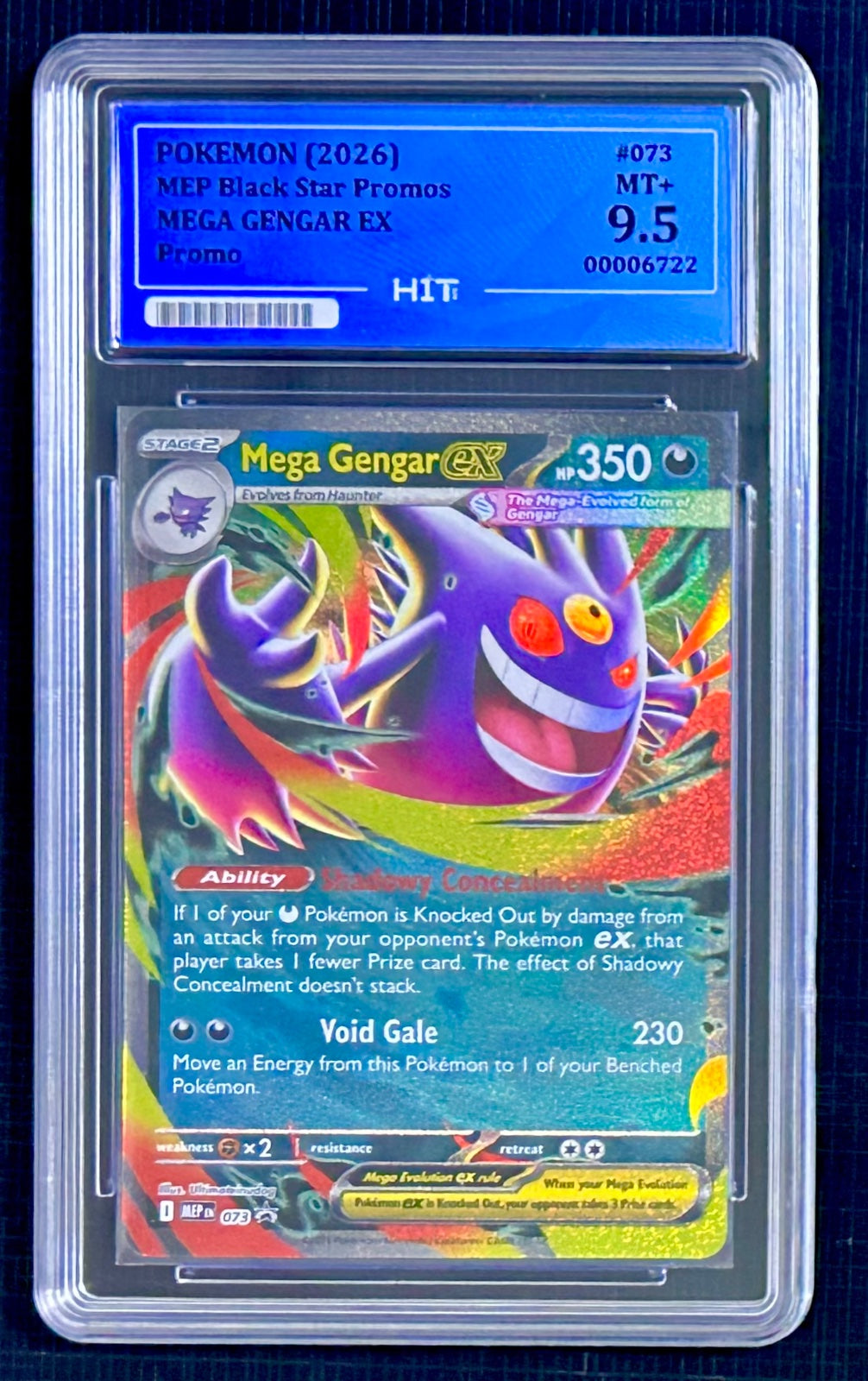 2026 MEGA GENGAR EX  - Promo 073 (HIT Grade 9.5 MT+)